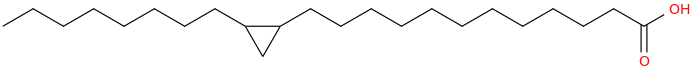 Cyclopropanedodecanoic acid, 2 octyl 